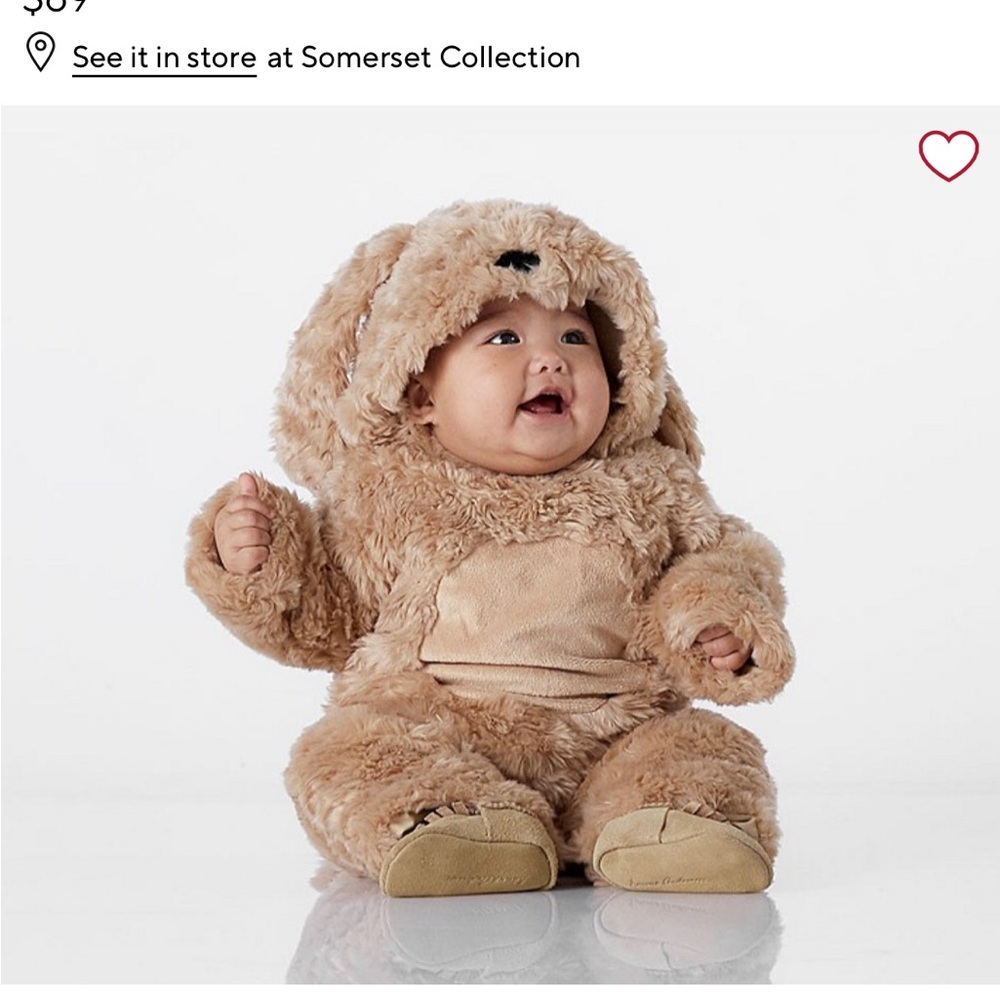 Pottery Barn Labradoodle puppy costume size 0-6 months
